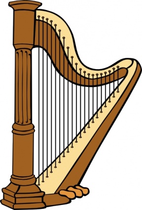 Harp clip art vector, free vectors