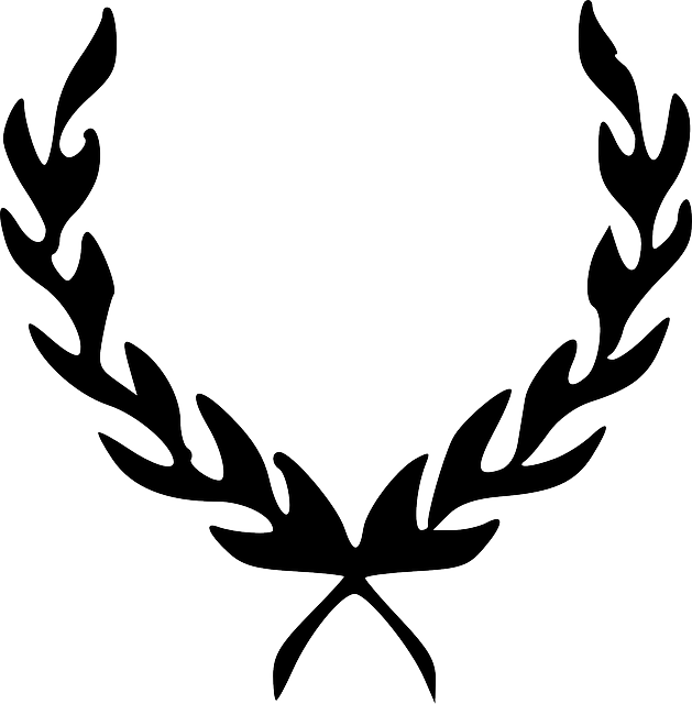 BLACK, WREATH, SILHOUETTE, LEAF, TREE, ROMAN, BRANCH - Public ...