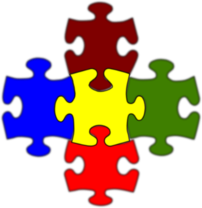 Clipart jigsaw 5 piece