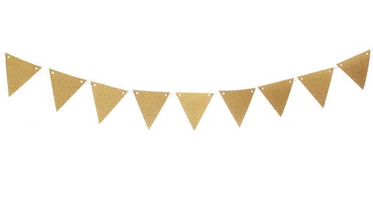 Glitter triangle flag banner clipart