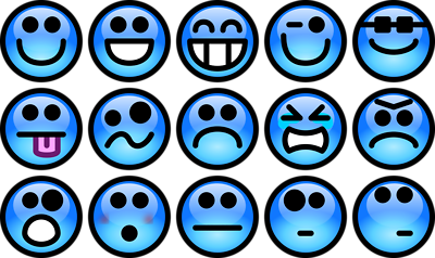 Collection+of+blue+smiley+ ...