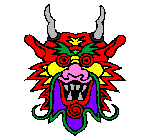 Chinese Dragon Face Front View 37544 | UPSTORE