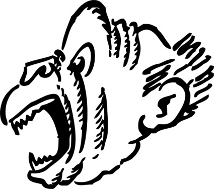 Download Screaming Monkey clip art Vector Free