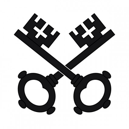 Two Black Keys Wipp Dorf Coat Of Arms clip art Vector clip art ...
