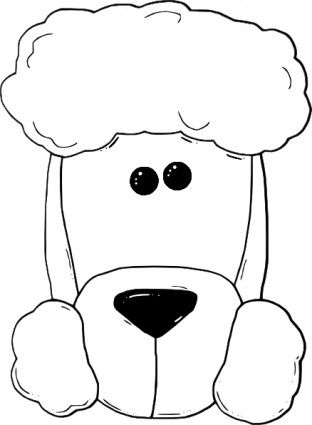 Dog Face Cartoon - World Label Free Vector