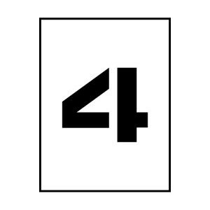 PMC24-4 - Stencil, Number 4, 24: Industrial & Scientific