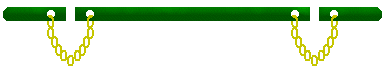 Divider clip art of green dividers and linebars with golden chains