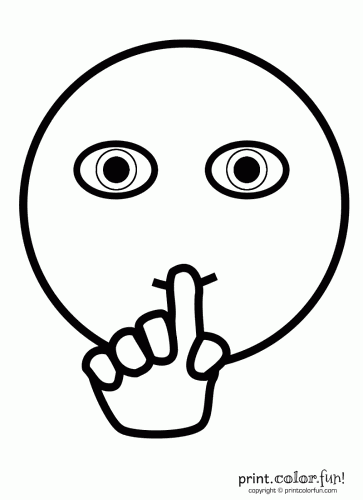 Quiet face clipart
