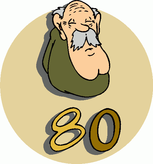80th Birthday Borders Clipart