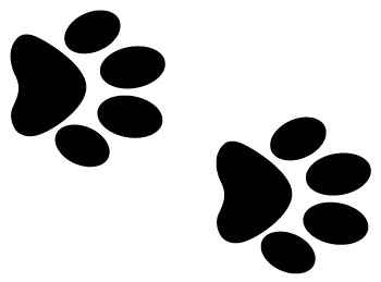 Dog paw tracks clipart