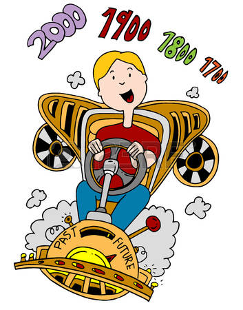 Clipart time machine