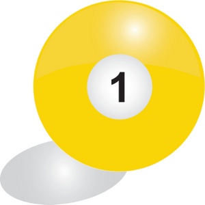 1 Pool Ball Clipart