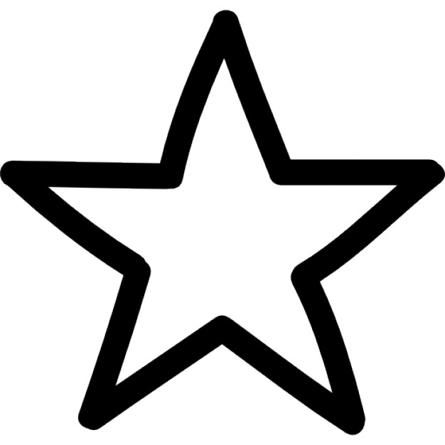Star hand drawn symbol outline Icons | Free Download