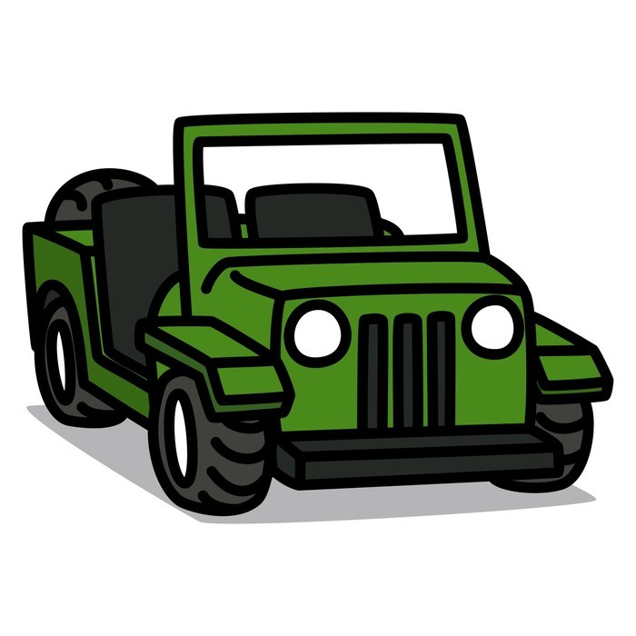 Military jeep clipart