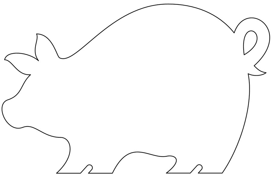 Best Photos of Pig Pattern Template - Simple Pig Coloring Pages ...