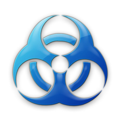 Biohazard Symbol Blue - ClipArt Best