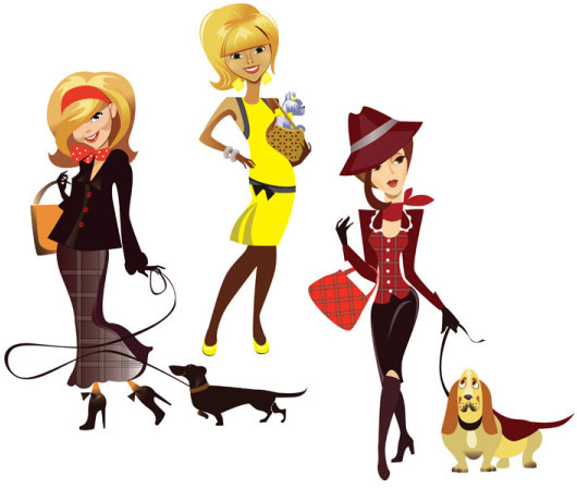 Stylish cartoon characters vector Free vector in Encapsulated ...