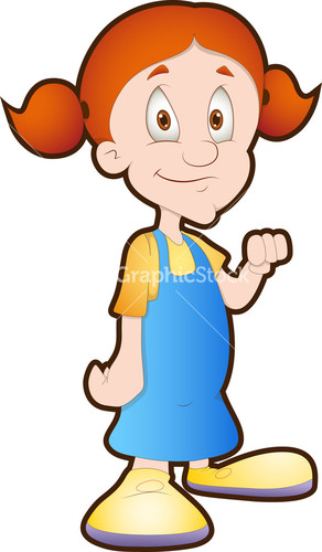 Cute Japanese Girl Cartoon Character