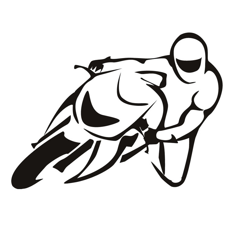 DCTOP Fashionable Boy Bedroom Home Decor Driving Motorbike Outline ...