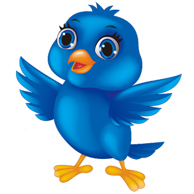 Baby blue bird clipart