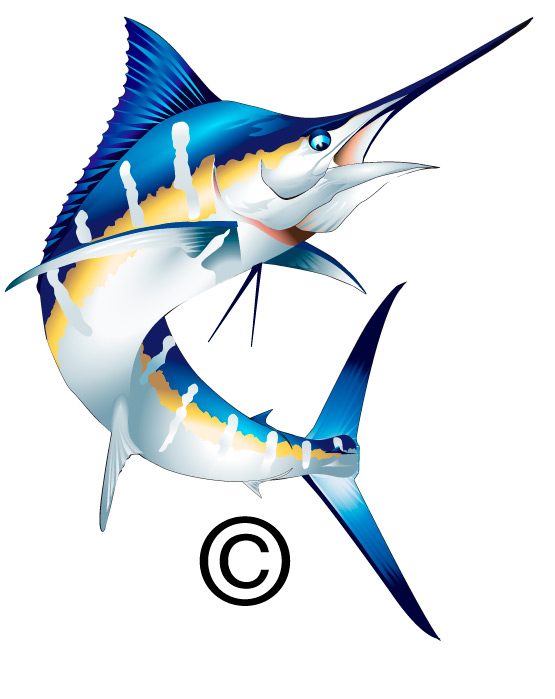 Swordfish Jumping Clipart