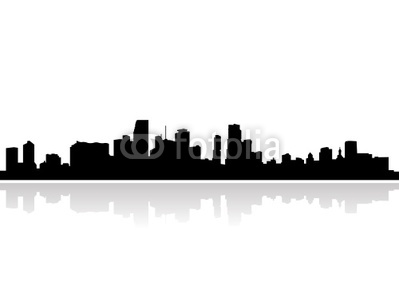 InkShuffle | miami skyline vector