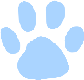 Blue paw print clipart