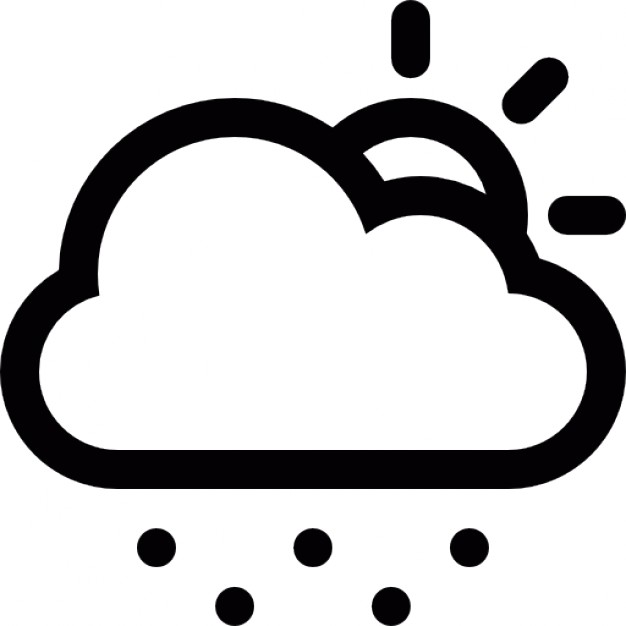 Weather symbol of partial sunny and rainny day Icons | Free Download