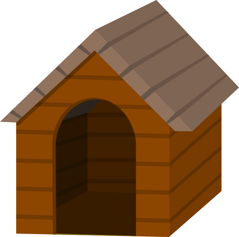 Free Brown Doghouse Clip Art