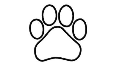 Paw Print Outline Clipart