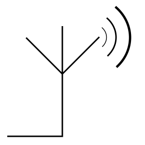 Clipart - transmitting antenna symbol