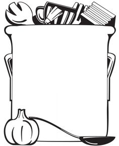 Kitchen Utensils Border Clipart