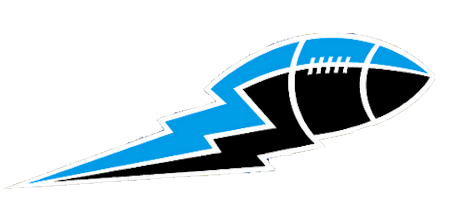 Blue And Black Football Lightning Bolt Big | Free Images at Clker ...