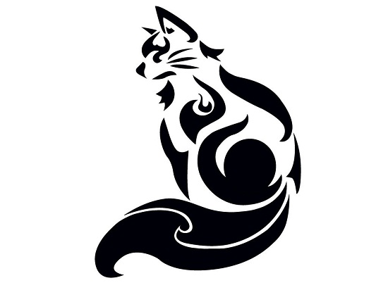 10 Awesome Tribal Cat Tattoos | Only Tribal