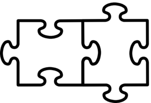 2 puzzle pieces clipart