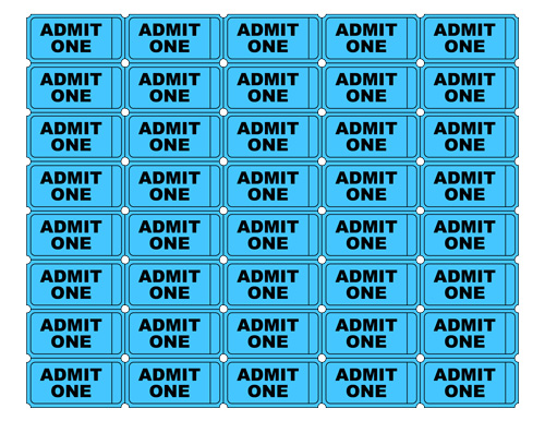 Free Printable Admit One Ticket Templates - Blank Downloadable PDFs