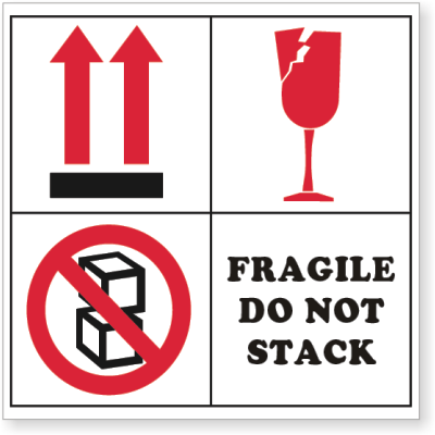 International Fragile Shipping Labels