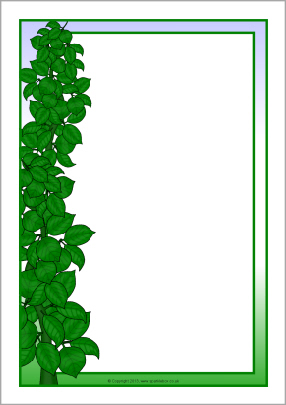 Beanstalk A4 page borders (SB9316) - SparkleBox