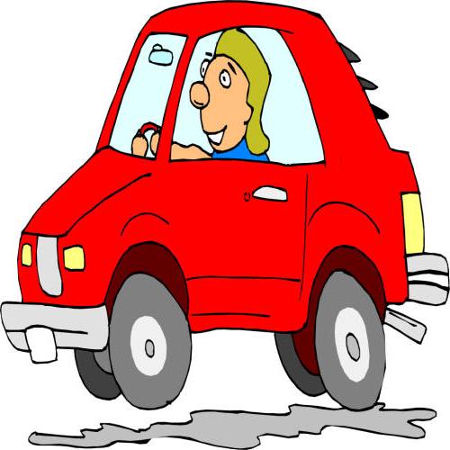 Kids in car clipart