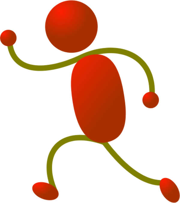 Stick Figure Running Clipart