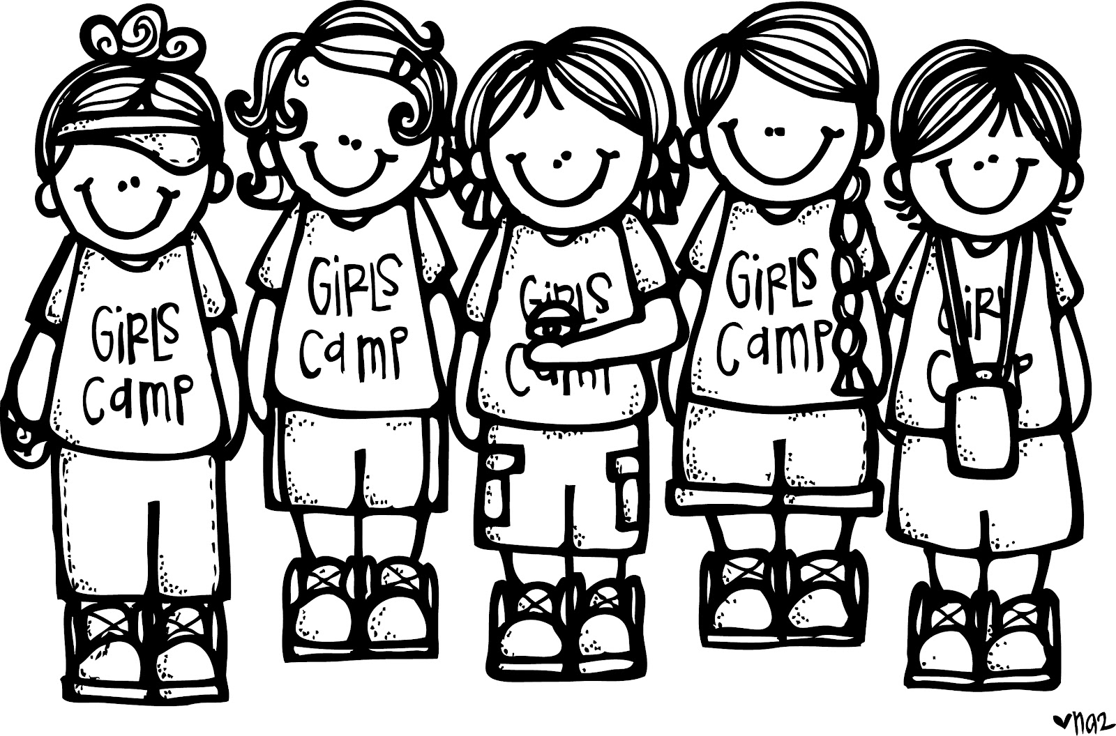 Melonheadz LDS illustrating: Girls Camp Illustrations