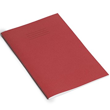 A4 Exercise Book, 8mm ruled & blank, 80 Page Red cover.: Amazon.co ...