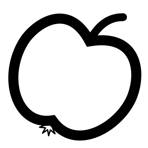 Apple Clipart Black And White - Free Clipart Images