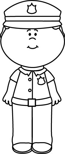 Police uniform clipart black and white - ClipartFox