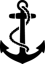 Navy Anchor Sticker, Military Stickers, 5492 - Car Stickers