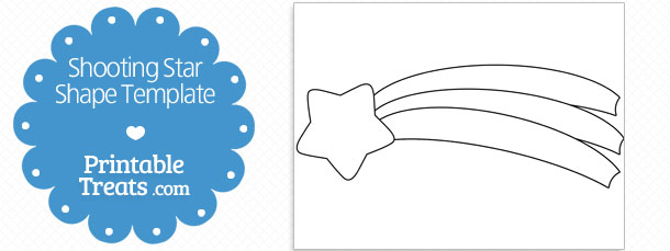 Shooting Star Shape Template — Printable Treats.com