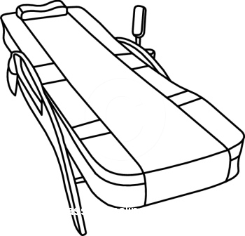 Hospital bed clipart outline
