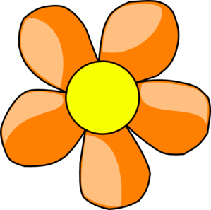 Orange flower clipart