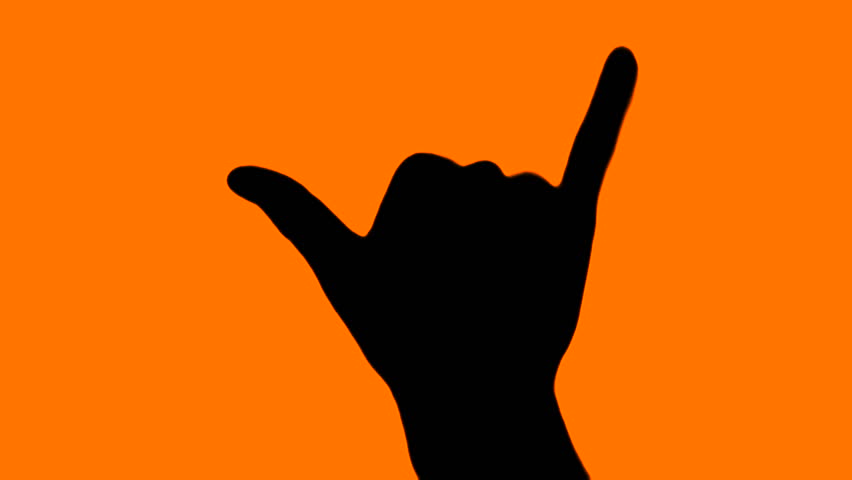 Hang Loose Symbol Against Black Stock Footage Video 537703 ...
