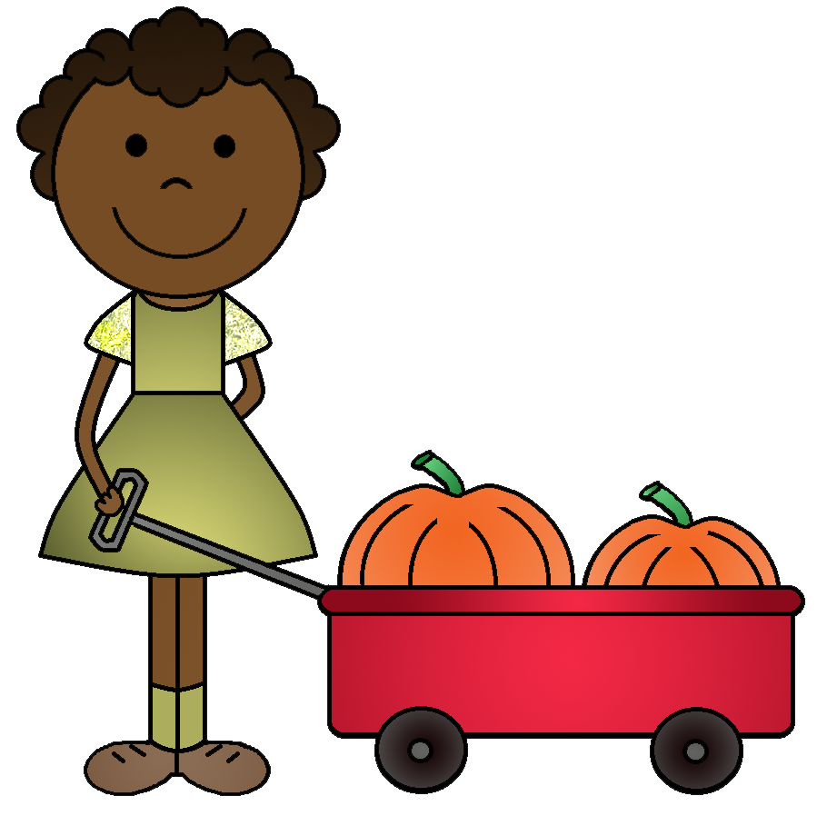 Clipart kids pumpkin patch